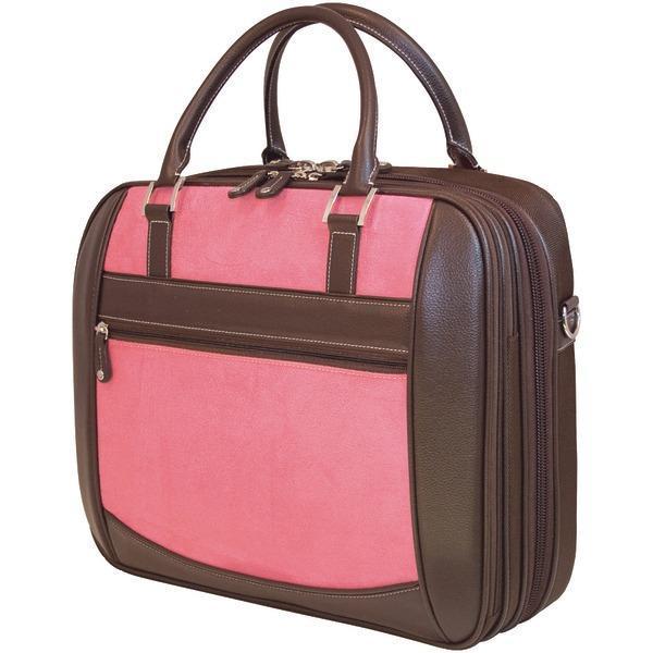 16" PC/17" MacBook(R) ScanFast(TM) Element Briefcase (Pink Suede)-Cases, Covers & Sleeves-JadeMoghul Inc.