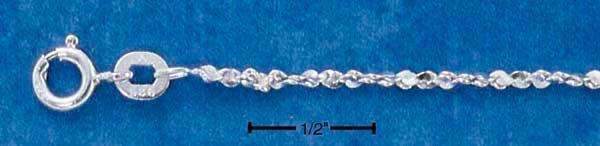 16" Sterling Silver 050 Twisted Serpentine (1.5mm)-Silver Chains-16-JadeMoghul Inc.