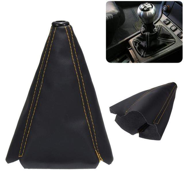 16mm Universal PU Leather Car Gear Shift Collars Carbon Fiber Auto Car Manual Stick Shifter Knob Gear Shift Boot Cover Gaiter JadeMoghul Inc. 