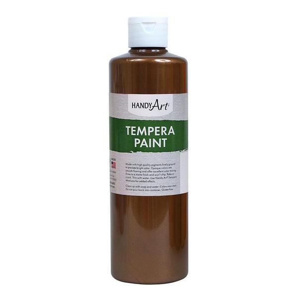 16OZ BRONZE METALLIC TEMPERA PAINT-Arts & Crafts-JadeMoghul Inc.