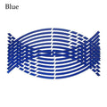 16Pcs  17"18" Strips Motorcycle Car Wheel Tire Stickers Reflective Rim Tape Motorbike Auto Decals AExp