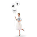 17" Large White Round Wedding Balloons - "Mrs" (Pack of 3)-Wedding Reception Decorations-JadeMoghul Inc.