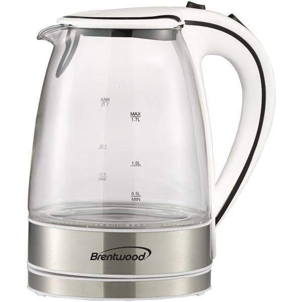 1.7-Liter Cordless Tempered-Glass Electric Kettle (White)-Small Appliances & Accessories-JadeMoghul Inc.