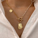 17KM Fashion Bead Pearl Choker Necklace For Women Elegant Simple Pearl Pendant Necklace Wedding Jewelry 2021