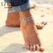 17KM 1PCS Multiple Vintage Anklets For Women Bohemian Ankle Bracelet Cheville Barefoot Sandals Pulseras Tobilleras Foot Jewelry-BJCS047gold-JadeMoghul Inc.