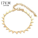 17KM 3 Style New Triangle Geometry Anklet Foot Chain Anklet Summer Bracelet Charm Anklet Tassel Sandals Beach Foot Jewelry Gift-BJCS25951-JadeMoghul Inc.