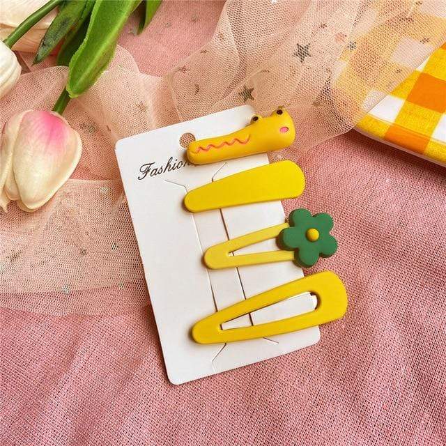 17KM Baby Girls Cartoon Hairpin For Women Children Rainbow Hair Clip Kids Flower Candy Fruit Barrette Hair Accessories AExp
