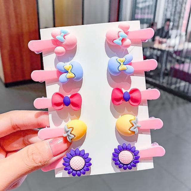 17KM Baby Girls Cartoon Hairpin For Women Children Rainbow Hair Clip Kids Flower Candy Fruit Barrette Hair Accessories AExp