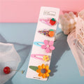 17KM Baby Girls Cartoon Hairpin For Women Children Rainbow Hair Clip Kids Flower Candy Fruit Barrette Hair Accessories AExp