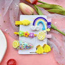 17KM Baby Girls Cartoon Hairpin For Women Children Rainbow Hair Clip Kids Flower Candy Fruit Barrette Hair Accessories AExp