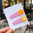 17KM Baby Girls Cartoon Hairpin For Women Children Rainbow Hair Clip Kids Flower Candy Fruit Barrette Hair Accessories AExp