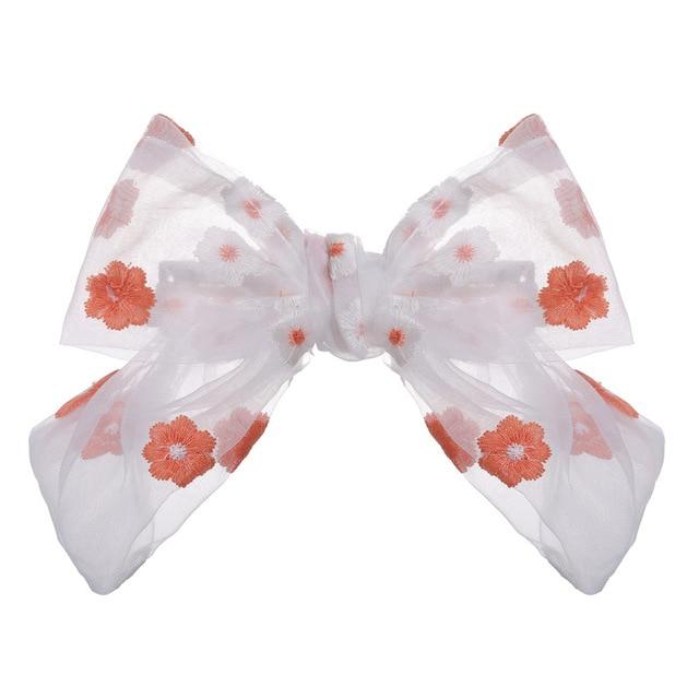 17KM Fashion Big Bow Hairpin Cute Red Barrette Pink Hair Clip Women Girls BB Hairgrip Korean Oversize Floral Hair Accessories AExp