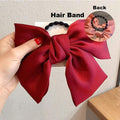 17KM Fashion Big Bow Hairpin Cute Red Barrette Pink Hair Clip Women Girls BB Hairgrip Korean Oversize Floral Hair Accessories AExp