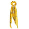 17KM Fashion Floral Print Scrunchies Solid Long Hair Ribbon For Women Ponytail Scarf Sweet Elastic Hair Band Hair Accessories AExp