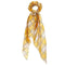 17KM Fashion Floral Print Scrunchies Solid Long Hair Ribbon For Women Ponytail Scarf Sweet Elastic Hair Band Hair Accessories AExp