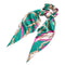 17KM Fashion Floral Print Scrunchies Solid Long Hair Ribbon For Women Ponytail Scarf Sweet Elastic Hair Band Hair Accessories AExp