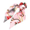 17KM Fashion Floral Print Scrunchies Solid Long Hair Ribbon For Women Ponytail Scarf Sweet Elastic Hair Band Hair Accessories AExp