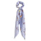 17KM Fashion Floral Print Scrunchies Solid Long Hair Ribbon For Women Ponytail Scarf Sweet Elastic Hair Band Hair Accessories AExp