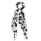 17KM Fashion Floral Print Scrunchies Solid Long Hair Ribbon For Women Ponytail Scarf Sweet Elastic Hair Band Hair Accessories AExp