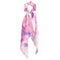 17KM Fashion Floral Print Scrunchies Solid Long Hair Ribbon For Women Ponytail Scarf Sweet Elastic Hair Band Hair Accessories AExp