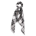 17KM Fashion Floral Print Scrunchies Solid Long Hair Ribbon For Women Ponytail Scarf Sweet Elastic Hair Band Hair Accessories AExp