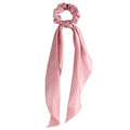 17KM Fashion Floral Print Scrunchies Solid Long Hair Ribbon For Women Ponytail Scarf Sweet Elastic Hair Band Hair Accessories AExp
