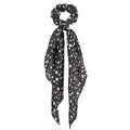 17KM Fashion Floral Print Scrunchies Solid Long Hair Ribbon For Women Ponytail Scarf Sweet Elastic Hair Band Hair Accessories AExp