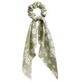 17KM Fashion Floral Print Scrunchies Solid Long Hair Ribbon For Women Ponytail Scarf Sweet Elastic Hair Band Hair Accessories AExp