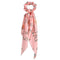 17KM Fashion Floral Print Scrunchies Solid Long Hair Ribbon For Women Ponytail Scarf Sweet Elastic Hair Band Hair Accessories AExp