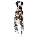 17KM Fashion Floral Print Scrunchies Solid Long Hair Ribbon For Women Ponytail Scarf Sweet Elastic Hair Band Hair Accessories AExp