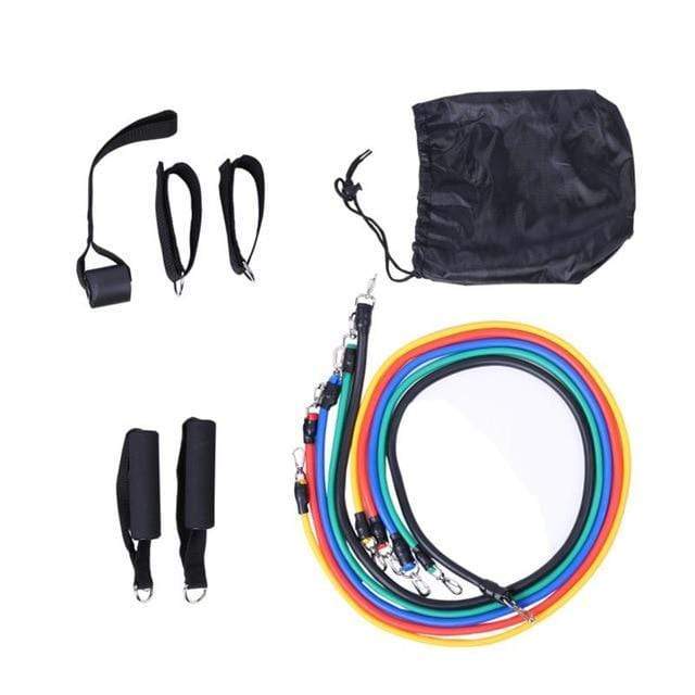 17Pcs/Set Latex Resistance Bands Gym Door Anchor Ankle Straps With Bag Kit Set Yoga Exercise Fitness Band Rubber Loop Tube Bands AExp
