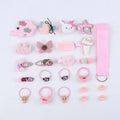 18/24 Pcs/Set Children Hair Clip Set Baby Head flower Fabric Bow Barrettes Hair clips Girl Elastic hair Headband Headdress Gift AExp