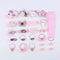 18/24 Pcs/Set Children Hair Clip Set Baby Head flower Fabric Bow Barrettes Hair clips Girl Elastic hair Headband Headdress Gift AExp