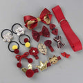 18/24 Pcs/Set Children Hair Clip Set Baby Head flower Fabric Bow Barrettes Hair clips Girl Elastic hair Headband Headdress Gift AExp