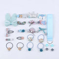 18/24 Pcs/Set Children Hair Clip Set Baby Head flower Fabric Bow Barrettes Hair clips Girl Elastic hair Headband Headdress Gift JadeMoghul Inc. 