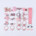 18/24 Pcs/Set Children Hair Clip Set Baby Head flower Fabric Bow Barrettes Hair clips Girl Elastic hair Headband Headdress Gift JadeMoghul Inc. 