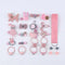18/24 Pcs/Set Children Hair Clip Set Baby Head flower Fabric Bow Barrettes Hair clips Girl Elastic hair Headband Headdress Gift JadeMoghul Inc. 