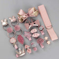 18/24 Pcs/Set Children Hair Clip Set Baby Head flower Fabric Bow Barrettes Hair clips Girl Elastic hair Headband Headdress Gift JadeMoghul Inc. 