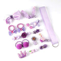 18 Pcs hair clip set Cute Hair Accessories Girl cartoon hair clip headwear Bow Flower animal Hairpin hair ring Elastic Headdress AExp
