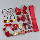 18 Piece hair clip set Cute Hair Accessories Girl headwear Bow Flower animal Hairpins hair band cartoon Elastic Headdress Gift AExp