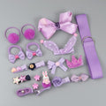 18 Piece hair clip set Cute Hair Accessories Girl headwear Bow Flower animal Hairpins hair band cartoon Elastic Headdress Gift AExp
