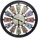 18" Round Colored Panels See-Through Clock-Household Equipment & Accessories-JadeMoghul Inc.