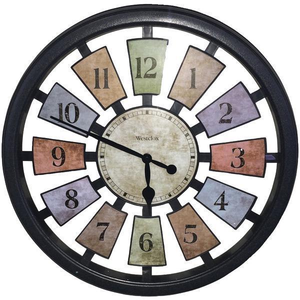 18" Round Colored Panels See-Through Clock-Household Equipment & Accessories-JadeMoghul Inc.
