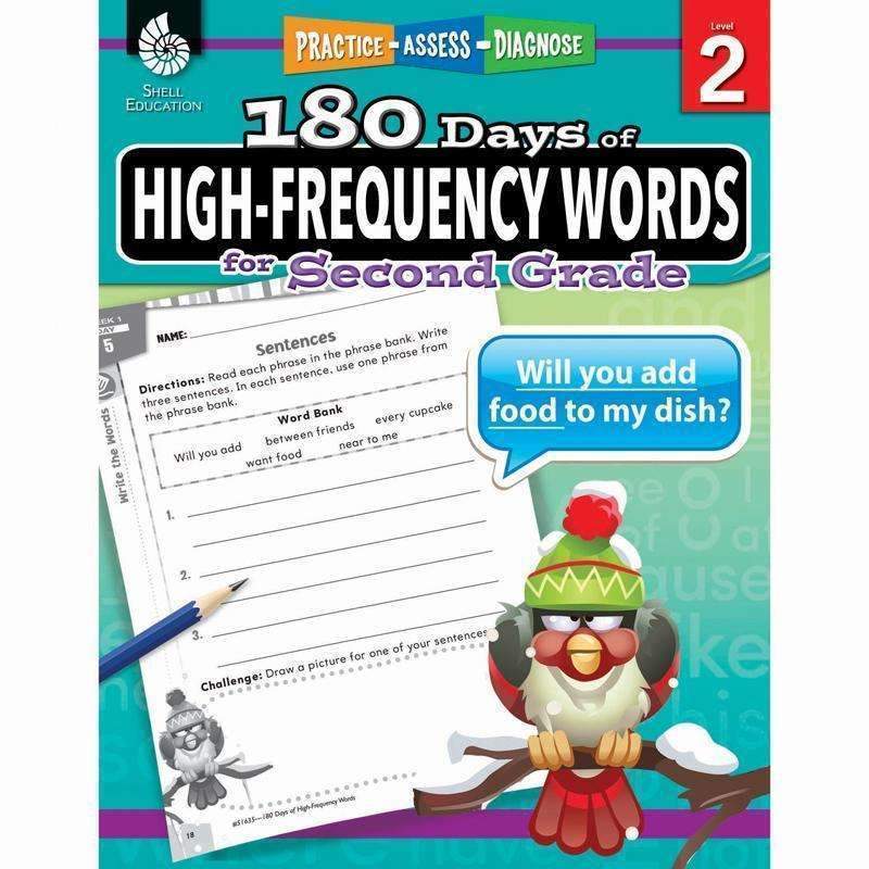 180 DAY HIGH FREQ WORDS GR2 WORKBK-Learning Materials-JadeMoghul Inc.