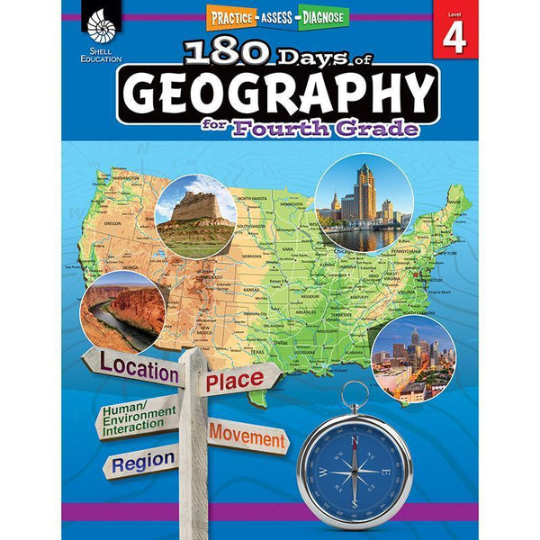 180 DAYS OF GEOGRAPHY GRADE 4-Learning Materials-JadeMoghul Inc.