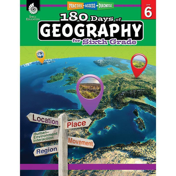 180 DAYS OF GEOGRAPHY GRADE 6-Learning Materials-JadeMoghul Inc.