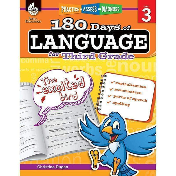 180 DAYS OF LANGUAGE GR 3-Learning Materials-JadeMoghul Inc.