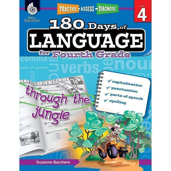 180 DAYS OF LANGUAGE GR 4-Learning Materials-JadeMoghul Inc.