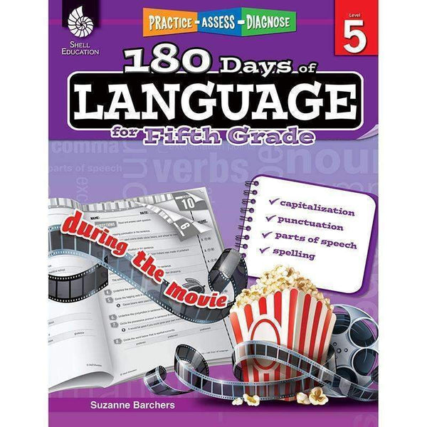180 DAYS OF LANGUAGE GR 5-Learning Materials-JadeMoghul Inc.