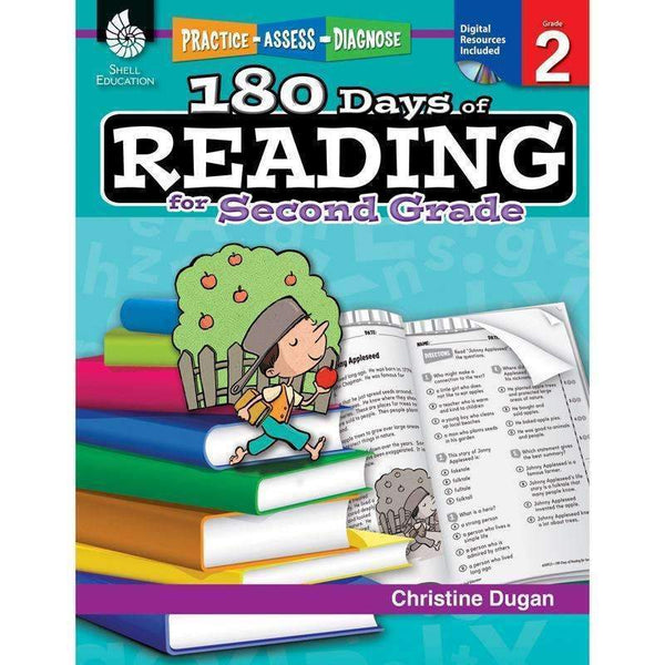 180 DAYS OF READING BOOK FOR SECOND-Learning Materials-JadeMoghul Inc.